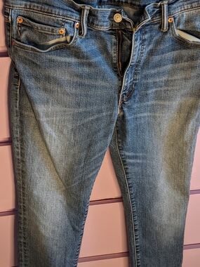 Women Slim Straight Jeans - Blue Denim